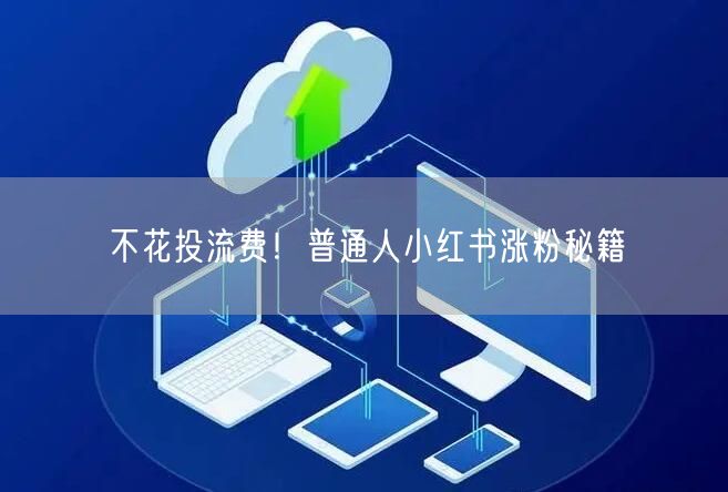 不花投流费！普通人小红书涨粉秘籍